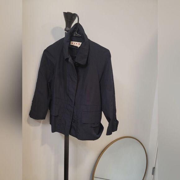 Marni Black Cropped Jacket 44 - Picture 1 of 7